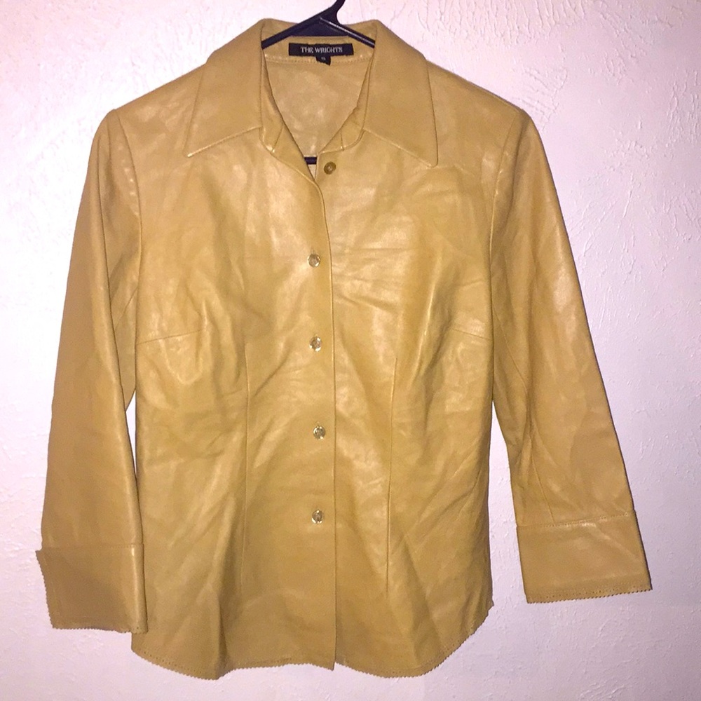 Shirt, lined leather/Size 6